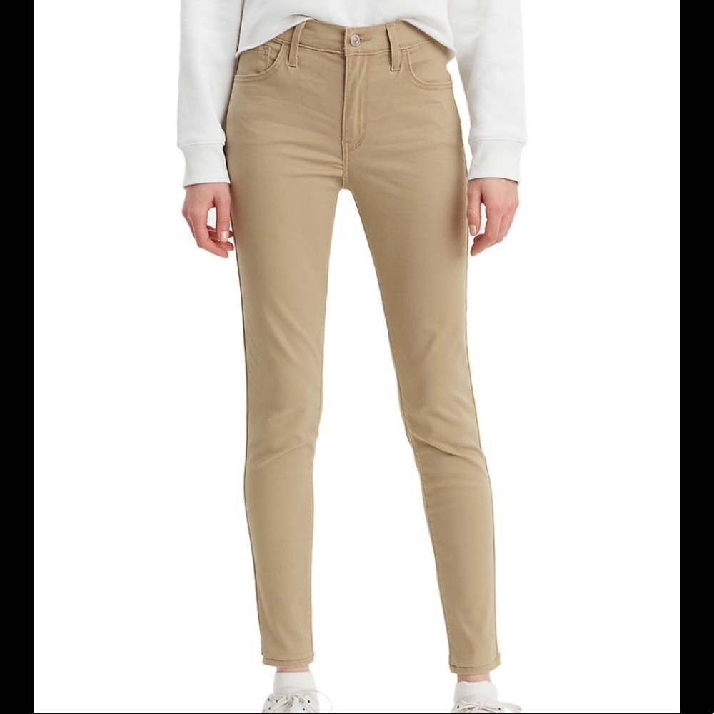 Levi’s High Rise Super Skinny Khaki Pants